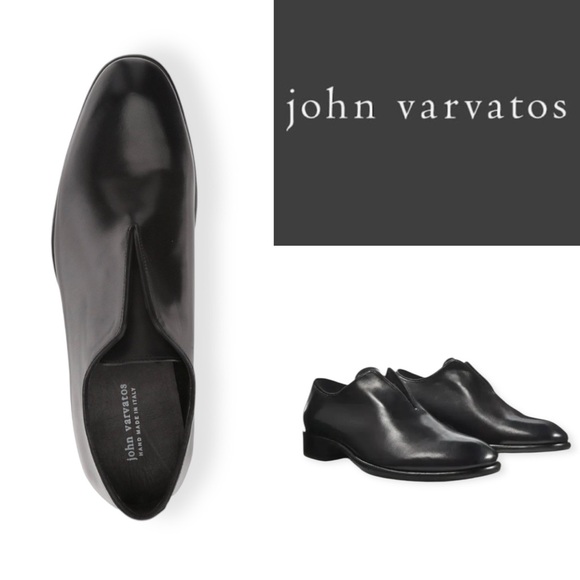 John Varvatos Other - JOHN VARVATOS COLLECTION ELDRIDGE LACELESS BLACK LEATHER WHOLE CUT DRESS SHOES
